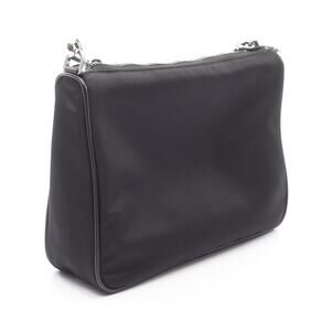 Prada Leather TESSUTO Nylon Shoulder SAFFIANO Bag Black